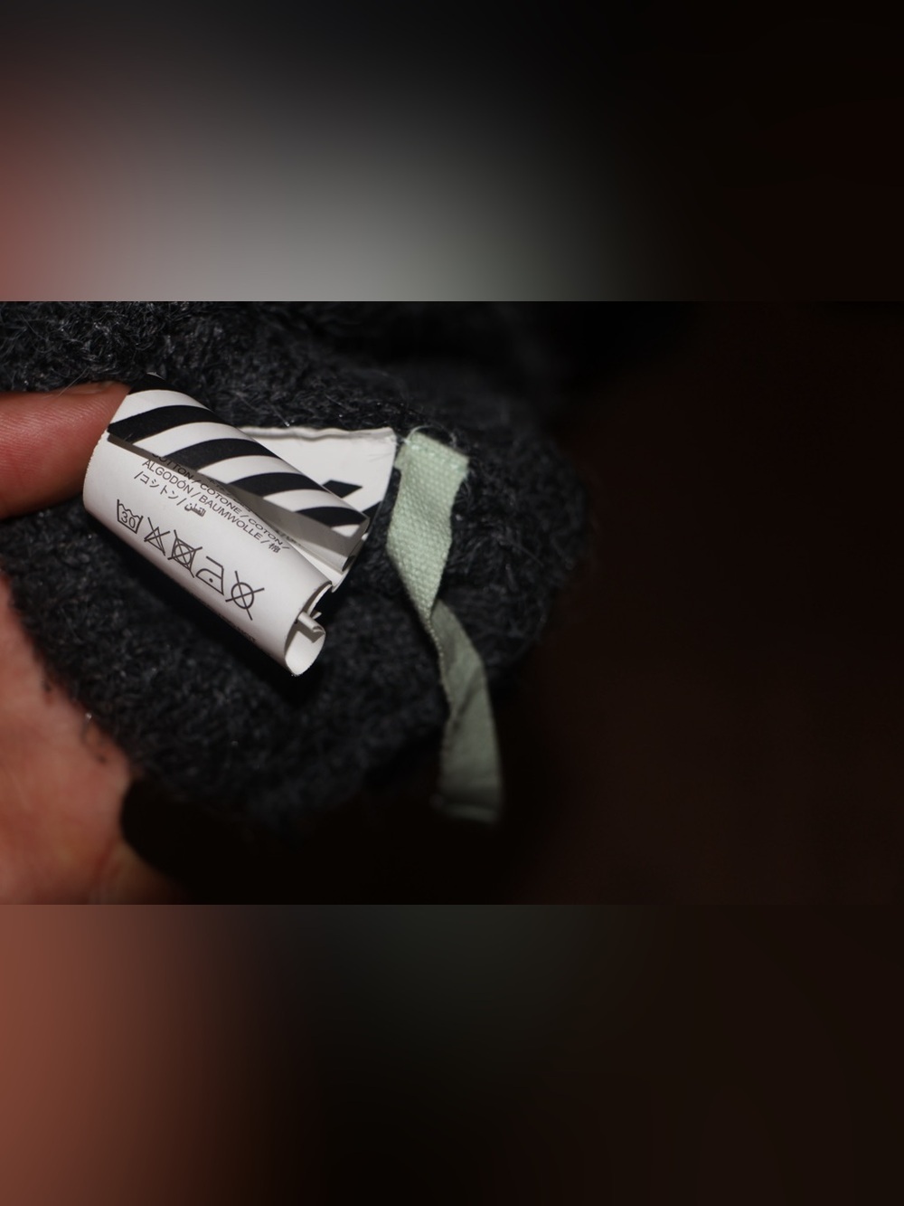 Off-White Black and White Arrow Mohair Crewneck Sweater - Picture 8 of 10